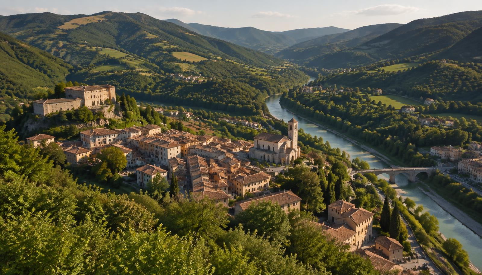 Veduta della vallata di Novafeltria
